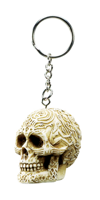 Tribal Skull Key Chain